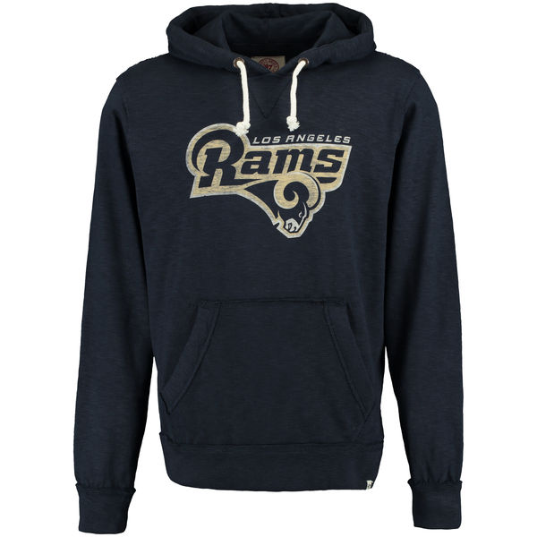 Men Los Angeles Rams #47 Wordmark Slugger Hoodie Navy->new england patriots->NFL Jersey